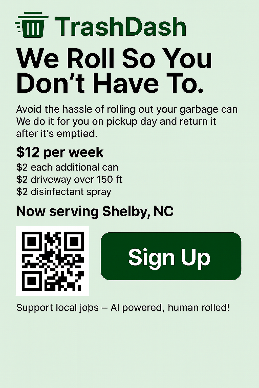 TrashDash flyer